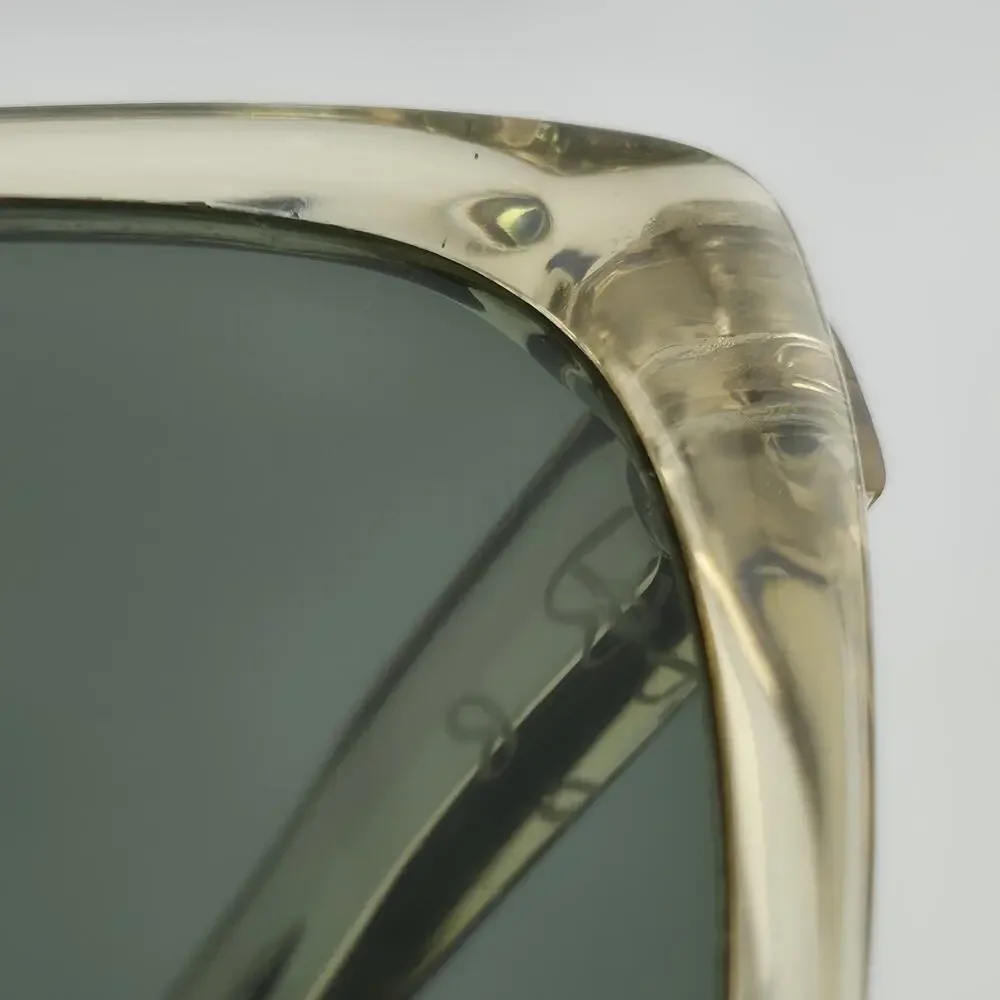 Vintage Ray-Ban Cats 3000 Bausch / Lomb Sunglasses Crystal Frame Green Lens Case